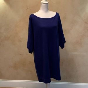 Tory Burch Cashmere royal blue kimono sleeve dress